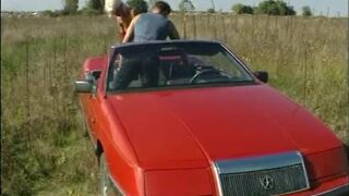 Retro fuck in the convertible