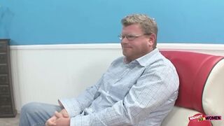 Mature Woman Gets Approval From Her Man to Try a Massive Dong in Her Snatch