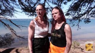 Arianna, a pretty brunette, has her first threesome