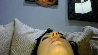 Closeup hard fucking milf, big moaning and slapping her face