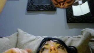 Closeup hard fucking milf, big moaning and slapping her face