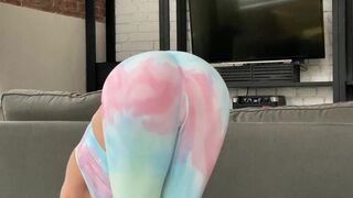 Beautiful MILF doing yoga