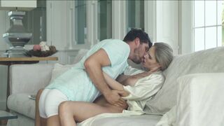 Hot milf has hardcore and passionate sex with her lover who cums inside her