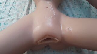 Italian guy fuck a sexy milf doll with huge tits