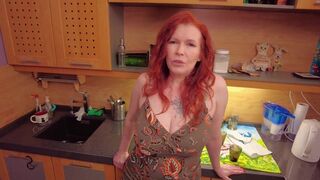 PEEPING Neighbor Guy Fucks redhead Busty MILF Ellie. She's his friend's Mom.