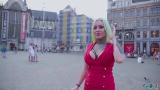 Big titted Milf tourist lost in Amsterdam
