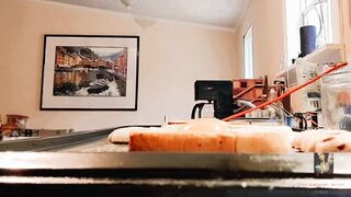 Cooking Breakfast with Tata- ASMR (Eggs in a Hole W/ Sausage) with a Happy ending