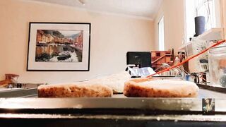 Cooking Breakfast with Tata- ASMR (Eggs in a Hole W/ Sausage) with a Happy ending