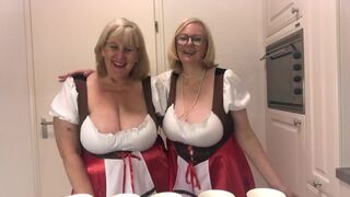 Oktoberfest - two breasty topless blondes