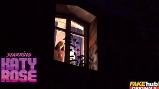 Fake Halloween Foursome with Sexy College Honeys Getting Hard Coarse Sex from Stalker