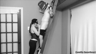 Large Milk Shakes Corporalist Wife Sucks Fastened Spouse & Plays With Giant Throat Spunk Flow