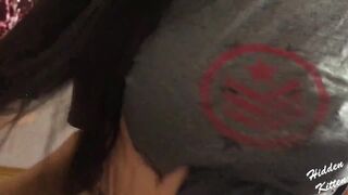 I Love Wearing his T-Shirt during the time that that guy Bonks me - Real Dilettante Hidden Kitten