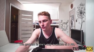 TUTOR4K. Gorgeous prof is gangbanged by man who is youthful sufficiently to be her stepson - 1 image