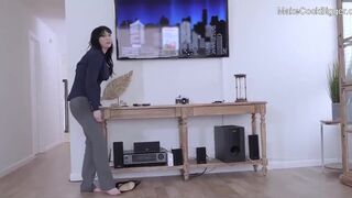 Sexy breasty mother I'd like to fuck likes large ramrod in her constricted bawdy cleft. Cute whore