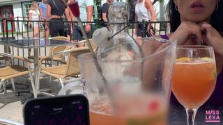 This Chab Controls my Cum-Hole and makes me Cum at the Restaurant - PUBLIC