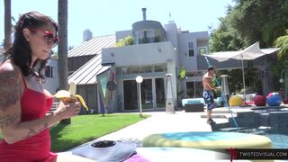 Breasty Chick Dana Vespoli Receives Her Cookie Destroyed Poolside - 2 image