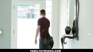 Family Strokes- Step-Mama Teases and Copulates Step-Son - 1 image