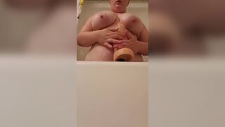 Corpulent Wife Titfucks and Bonks 10in Marital-Device