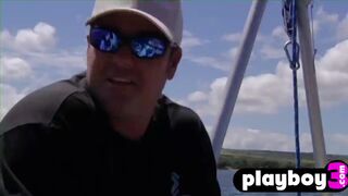 Sexy big tits lesbians enjoys wet games after diving