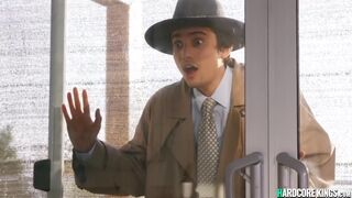 Young detective fucks huge tits MILF