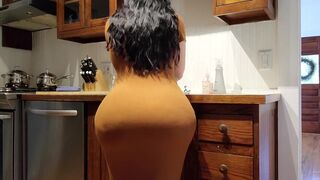 Help! Step Son i'm Stuck in the Kitchen Sink! please don't Fuck my Big Ass! - 1 image