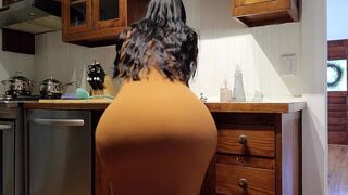 Help! Step Son i'm Stuck in the Kitchen Sink! please don't Fuck my Big Ass!