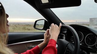 TRUE ORGASM OF a BEAUTIFUL BLONDE IN a LUXURY BMW - 2 image