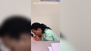 Blowjob Cum in Mouth and Swallow at Work