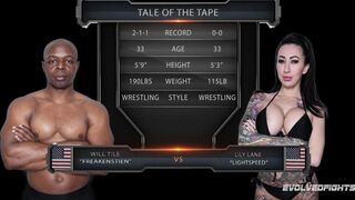 Lily Lane Rides BBC after Mixed Nude Wrestling Loss to will Tile