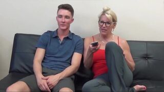 Sexy Mature MOM with Big Boobs Seduces and Fucks Teen Boy