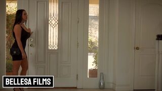 Bellesa - Thicc round all natural Angela White rides big cock