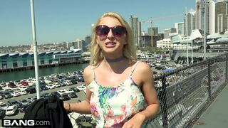 Alix Lynx covers her tits in cum