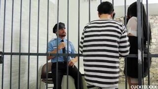 Cop Fucked Hard, Busty Wife of a Prisoner! this Whore was getting High! - 2 image