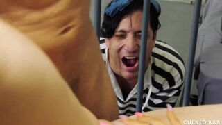 Cop Fucked Hard, Busty Wife of a Prisoner! this Whore was getting High! - 8 image