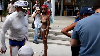 Nude Models - Body Painting in City Hall - 10 image