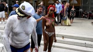 Nude Models - Body Painting in City Hall - 11 image