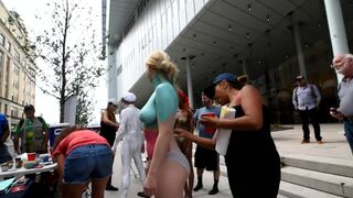 Nude Models - Body Painting in City Hall - 15 image