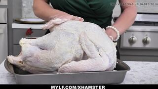 MYLF - Horny Milf Chef Gets Creamy Cum On Her Big Tits