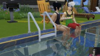 Naruto from Pool Kakashi Massaging Sasuke's Hidden Sakura Netorare