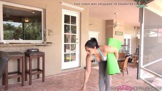 Son Gets Caught Watching Mom Stretch For Yoga Class