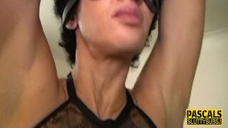 Bound milf in lingerie