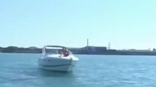 Real amateur wives in a hardcore orgy on a boat