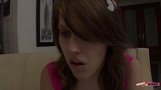 A stepmom with big tits teases her stepdaughters tight pussy as she orgasms