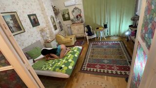 All Natural Big Tits Big Ass Hottest Brunette MILF Babe Fake Photoshoot Ends up with Cumming on Tits