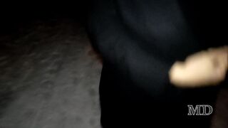 I picked up a beautiful prostitute with big tits on the street in winter. BDSM