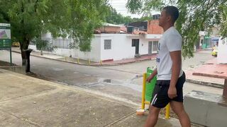 I play with a strange boy in the park on the little plane and we end up at his stepfathers' house fucking very well hl