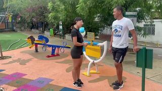 I play with a strange boy in the park on the little plane and we end up at his stepfathers' house fucking very well hl