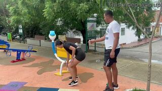 I play with a strange boy in the park on the little plane and we end up at his stepfathers' house fucking very well hl