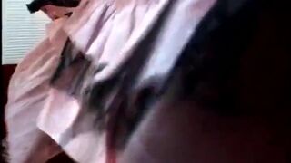 Busty Woman Pisses and Smokes After Pegging a Bald Man