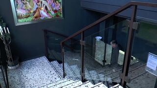 Hot MILFS rides on huge cock and fucks outdoor and office table